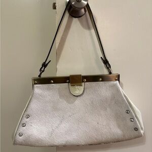 Patricia Nash White and Brown Shoulder Bag